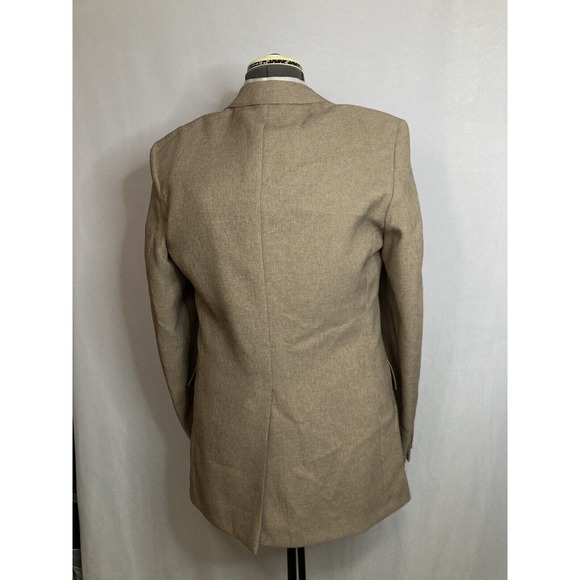 Mens Sport Coat Blazer Suit Jacket 39R 43" Beige Brown 2 Button Wool Levis Mint - Picture 7 of 12